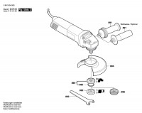 Bosch 0 601 804 574 Gws 14-125C Angle Grinder 230 V / Eu Spare Parts